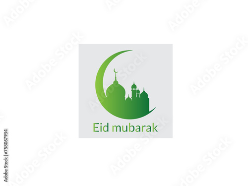 Eid Mubarak vector illustration... Eid Mubarak logo... 