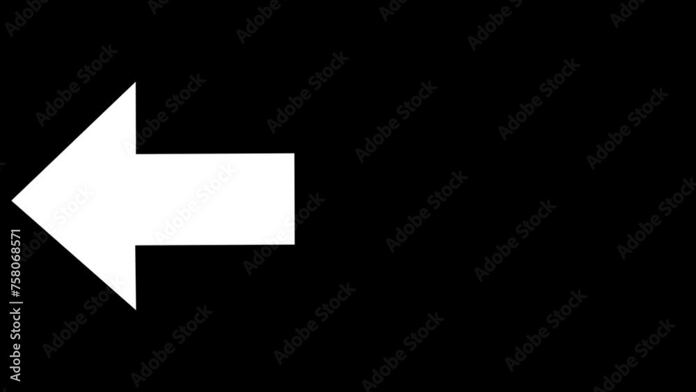 Left or back directional white arrows on black background Left or back directional white arrows on black background