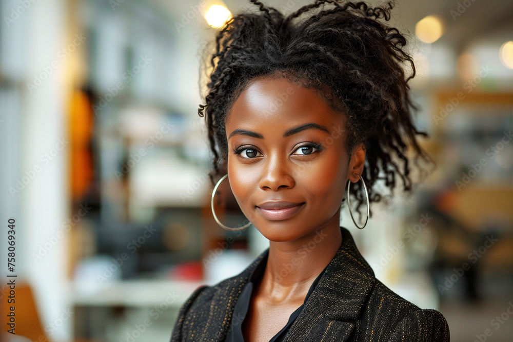 A proud confident woman business owner concept. Room for text or copy space