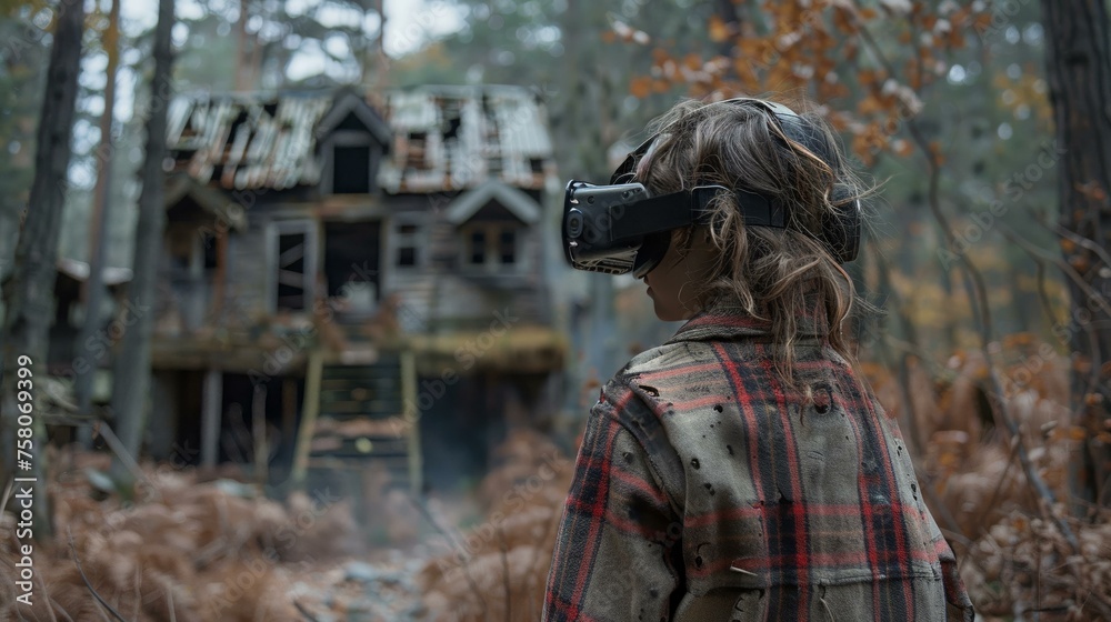 Virtual reality ghost hunting in historic haunted campsites and forests