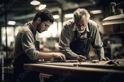 A family-owned manufacturing business where craftsmanship is a generational legacy. Skilled family members working seamlessly together, passing down artisanal techniques and expertise.
