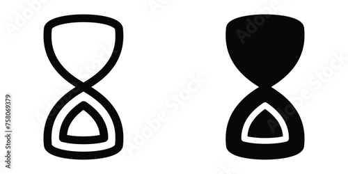 Hourglass icon. timer sign. flat illustration of vector icon