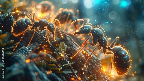 An ant farm think tank, collective intelligence solving complex challenges © Seksan
