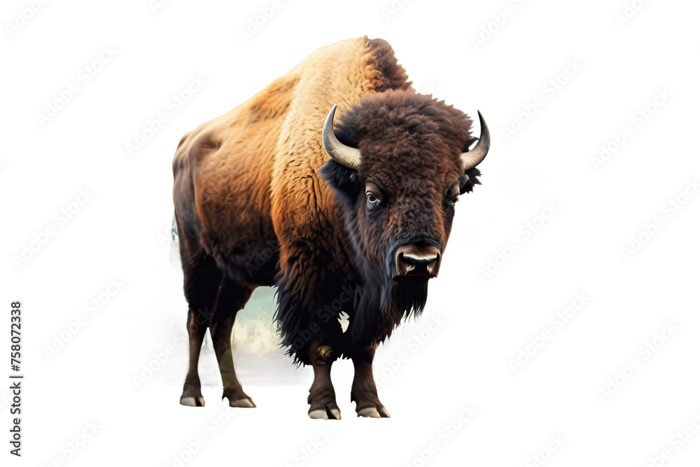 exposure Bison double illustration exposure Bison double illustration