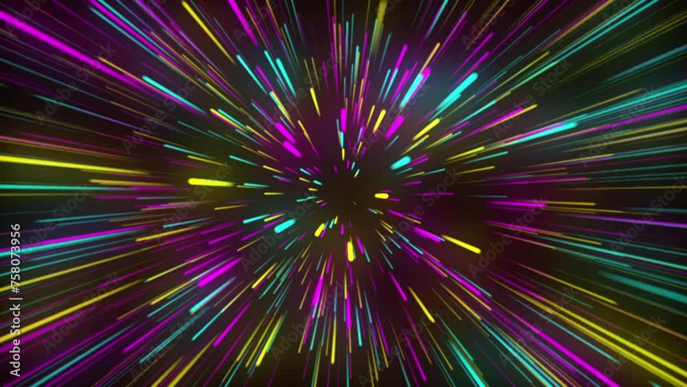 Colorful Bursting Fractal Explosion in Pink and Blue with Neon Glow Colorful Bursting Fractal Explosion in Pink and Blue with Neon Glow