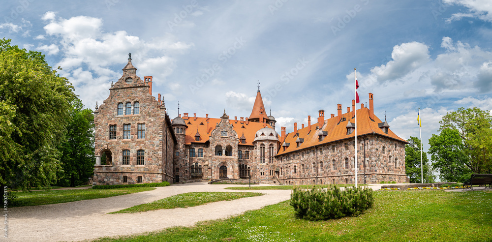 Romantic Cesvaine medieval palace in Latvia