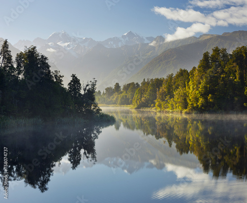 Lake Matheson, Mount Cook, West Coast, Südinsel, Neuseeland