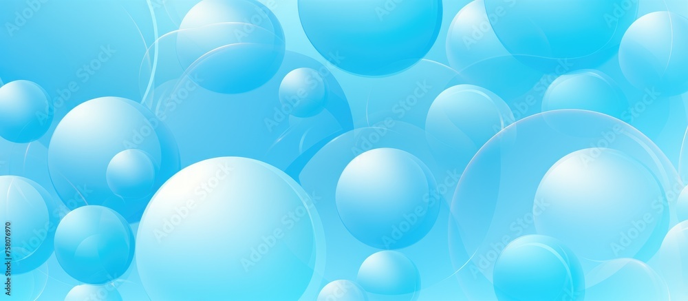 pattern with light blue spheres on abstract gradient background. Suitable for advertising and promotional materials.
