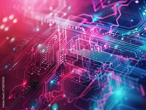 Abstract futuristic circuit board