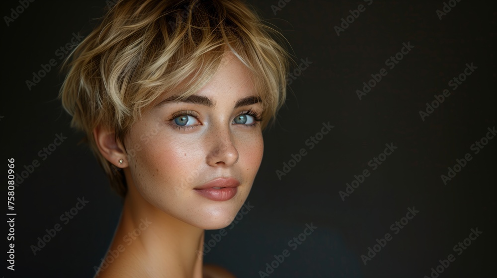 Close-Up of Person With Very Short Hair Close-Up of Person With Very Short Hair