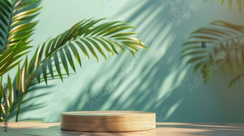 Wooden round smooth grain podium table