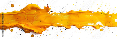 Yellow watercolor wash with splash details.