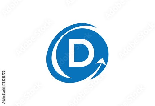  financial with latter D logo design vector template.
