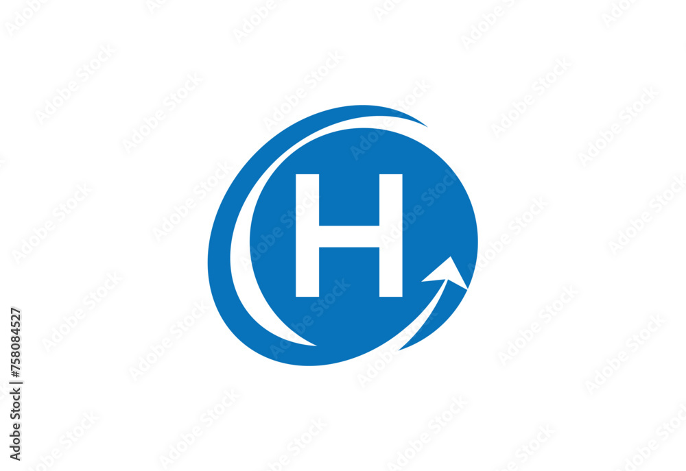 financial with latter H logo design vector template. financial with latter H logo design vector template.