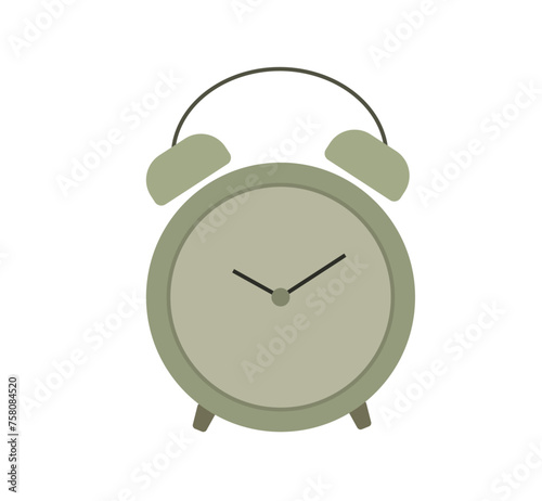 Hand drawn clock vector illustration in color for design and icon. Isolated.