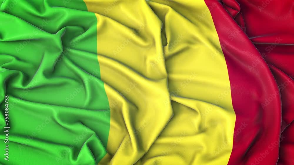Mali Flag Zoom in Very Realistic Mali Flag Zoom in Very Realistic