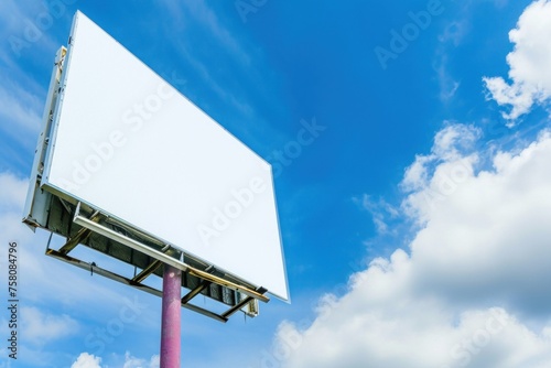 Large Billboard Against a Scenic Sky Background