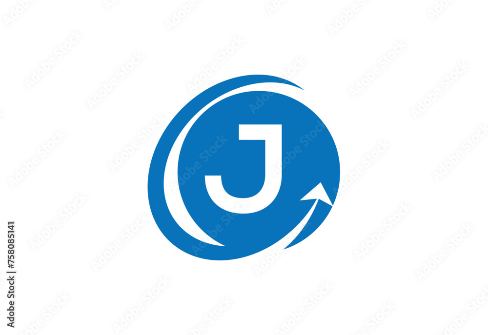 financial with latter J logo design vector template. financial with latter J logo design vector template.