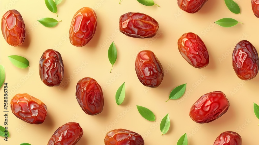 Organic Medjool Dates seamless background banner Organic Medjool Dates seamless background banner