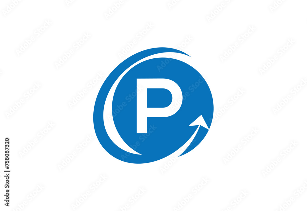 financial with latter P logo design vector template. financial with latter P logo design vector template.
