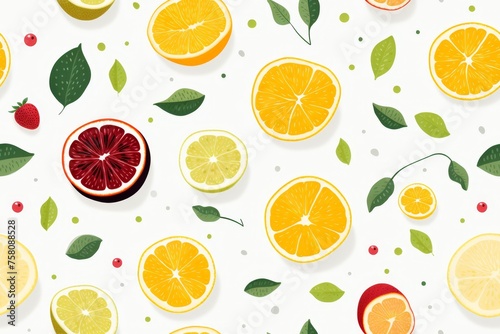 Pastel Fruit Seamless Pattern