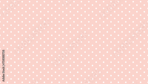 パステルカラーと白ドットの水玉模様シームレスパターン/ピンク