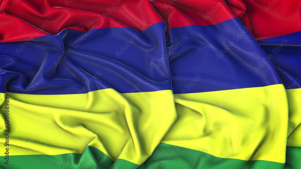 Mauritius Flag Zoom in Very Realistic Mauritius Flag Zoom in Very Realistic