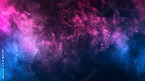 Mysterious Evil Glow  Pink indigo blue Ashes in Swirling Smoke