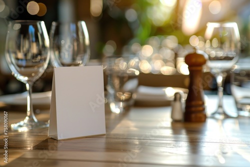 Take Your Dining Experience to the Next Level with a Stylish Table Tent Card Mockup Template