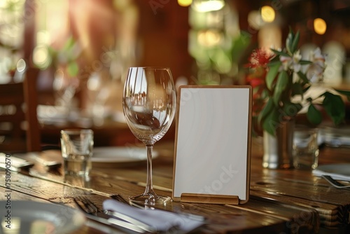 Create a Memorable Dining Experience with an Elegant Stand Mockup Menu Frame Tent Card