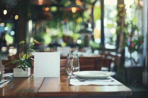 Take Your Dining Experience to the Next Level with a Stylish Table Tent Card Mockup Template