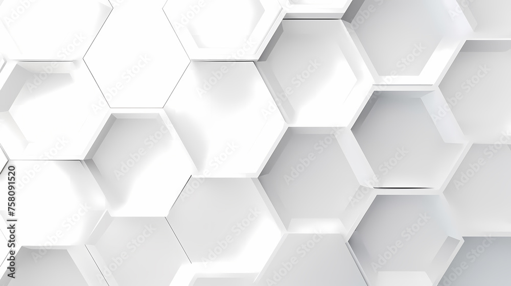 Abstract white background with hexagon pattern Abstract white background with hexagon pattern