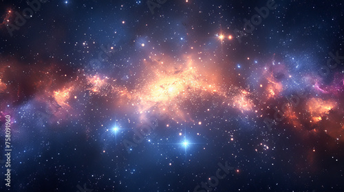 宇宙で輝く銀河