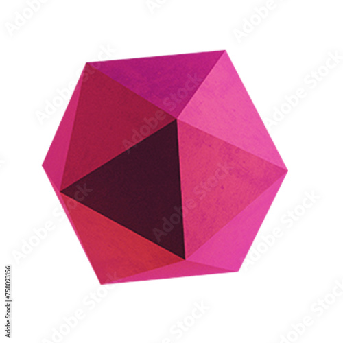 A cute 3D concept of shapes hexagon isolated on plain background , fit for your design element.
