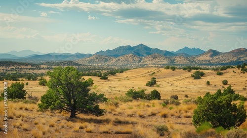 Vast, serene landscape: galisteo basin, new mexico, usa - scenic beauty of the american southwest photo