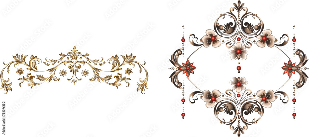 Scroll swirls element Scroll swirls element