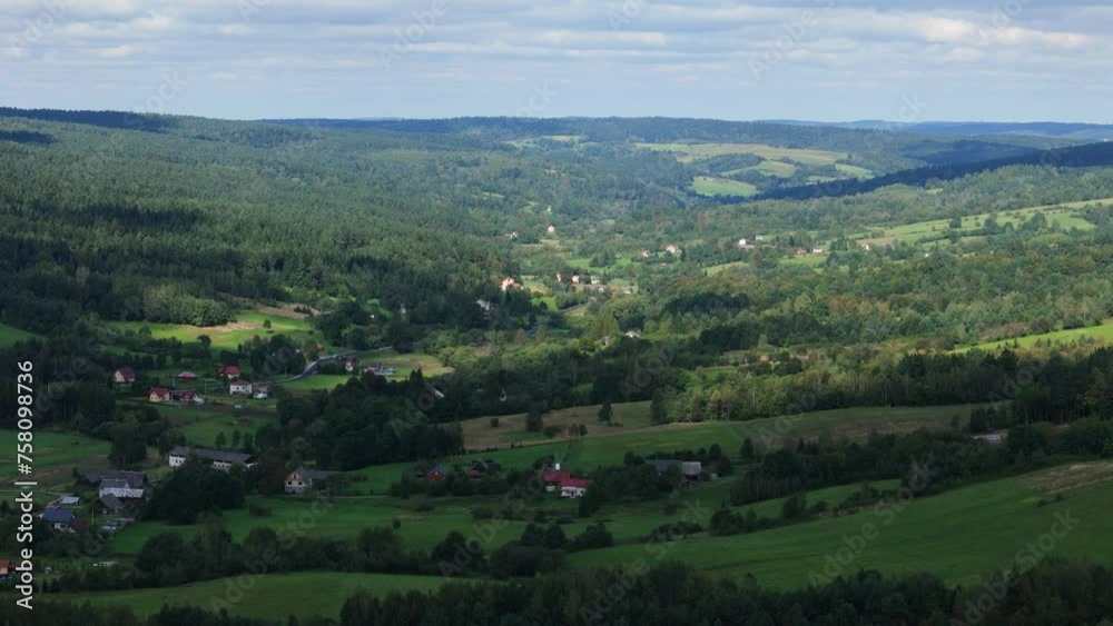 Beautiful Landscape Forest Mountains Bieszczady Bircza Aerial View Poland Beautiful Landscape Forest Mountains Bieszczady Bircza Aerial View Poland
