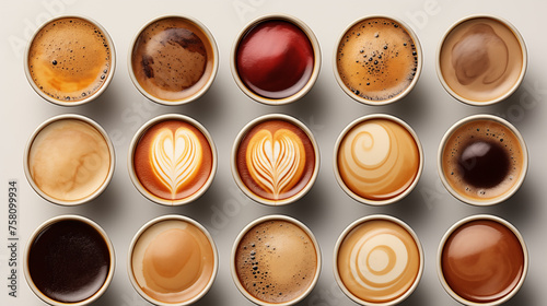 Sweet background. Seamless pattern with coffee cups