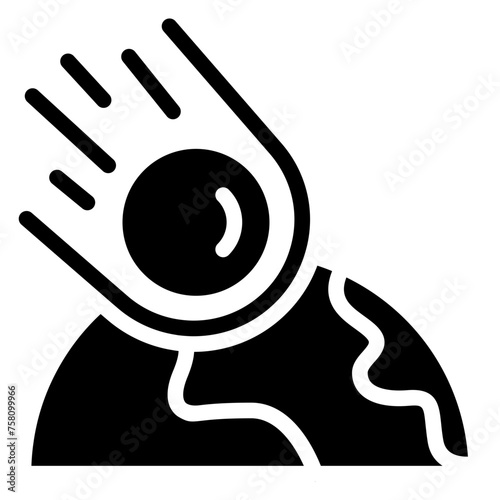 Meteorite shower hitting the Earth icon