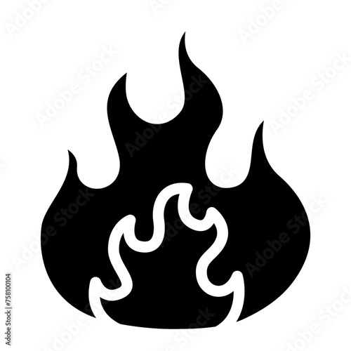 Wildfire disaster icon. forest tree bushfire vector symbol