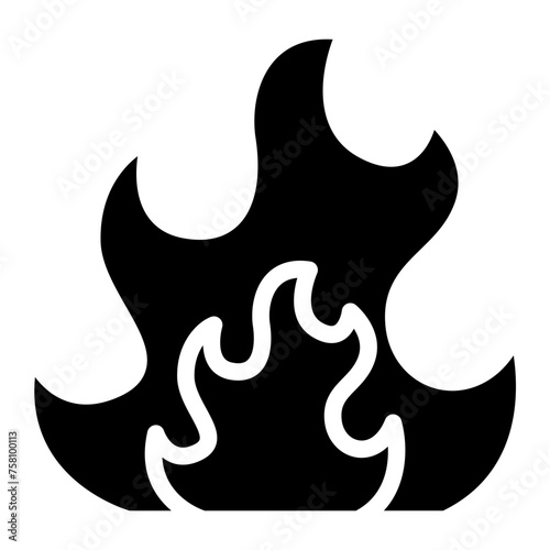 Wildfire disaster icon. forest tree bushfire vector symbol