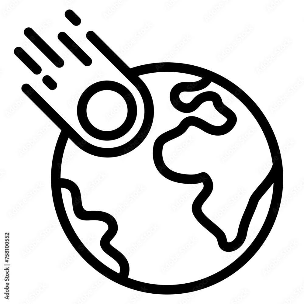 Meteorite shower hitting the Earth icon Meteorite shower hitting the Earth icon