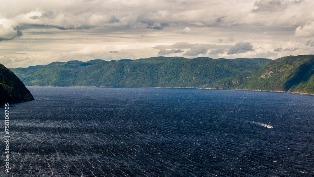 Αυτοκόλλητο Saguenay Fjord, Canada - August 17 2019: The scenery view of Saguenay Fjord Nati
