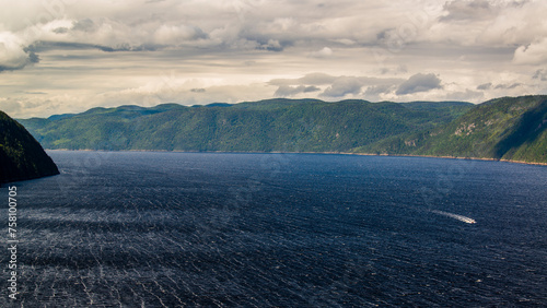 Saguenay Fjord, Canada - August 17 2019: The scenery view of Saguenay Fjord National Park photo