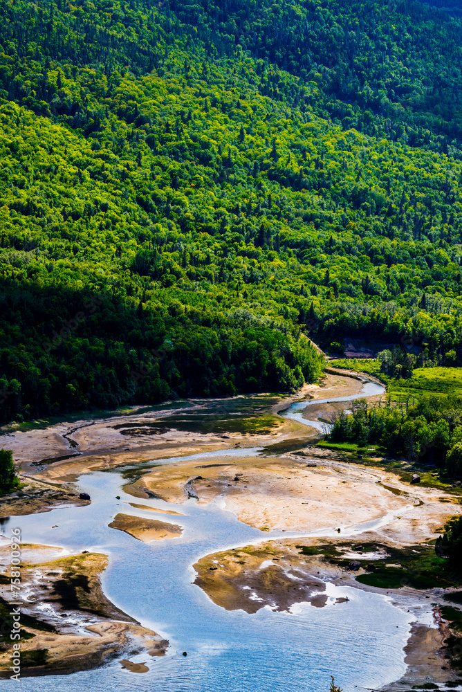 Fototapeta premium Saguenay Fjord, Canada - August 17 2019: The scenery view of Saguenay Fjord National Park