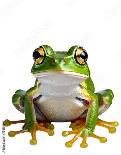 Illustration of exotic green frog