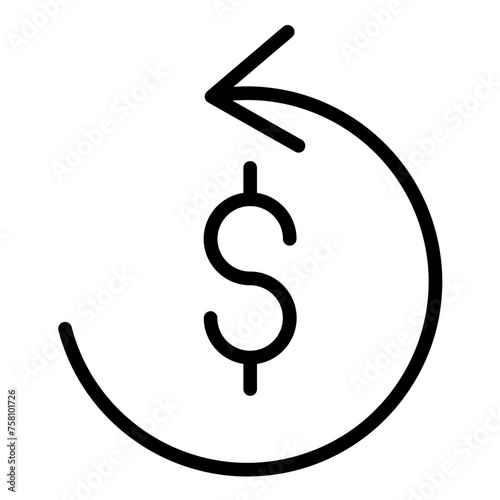 Vector Design Refund Icon Style