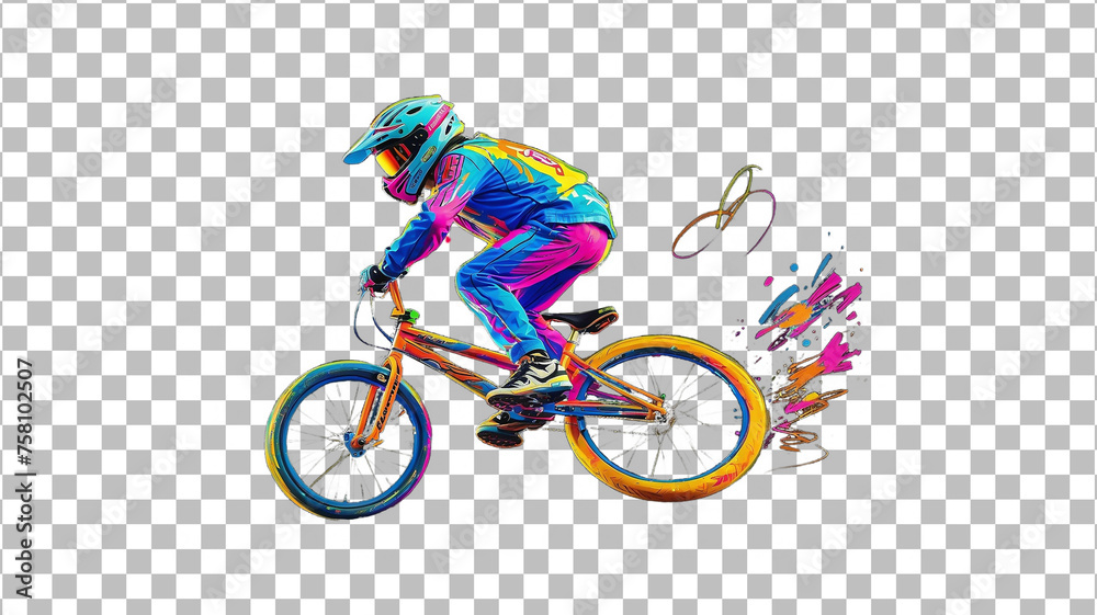 Fototapeta premium Olympic - BMX Racing Illustration Sketch