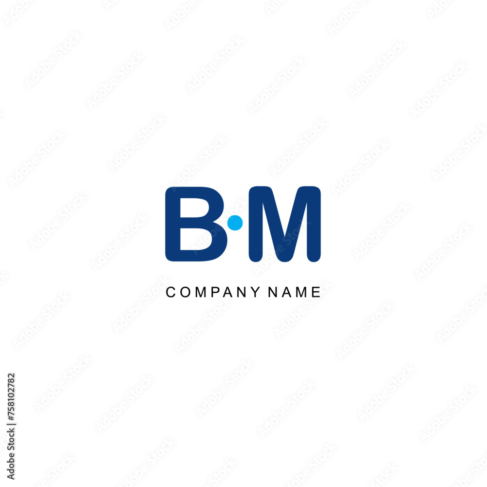 Initial BM logo company luxury premium elegance creativity