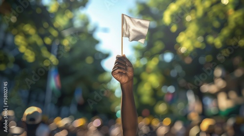 Symbol of Peace and Surrender: The Power of a White Flag at a Protest